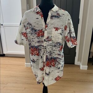 Floral Print Men's Shirt